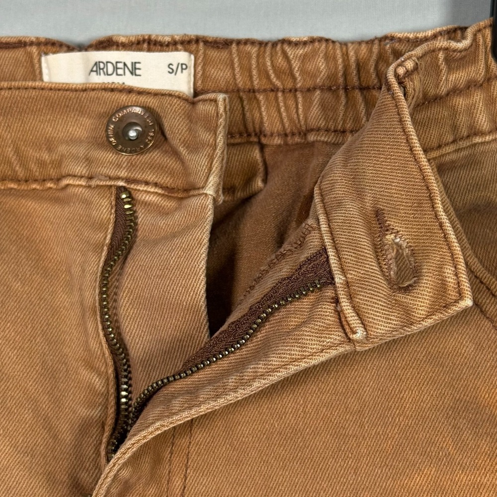 Women's Carpenter Mom Pants Brown Y2K Distressed‎ Stretch Ardene S/P 26x27" - Picture 4 of 10